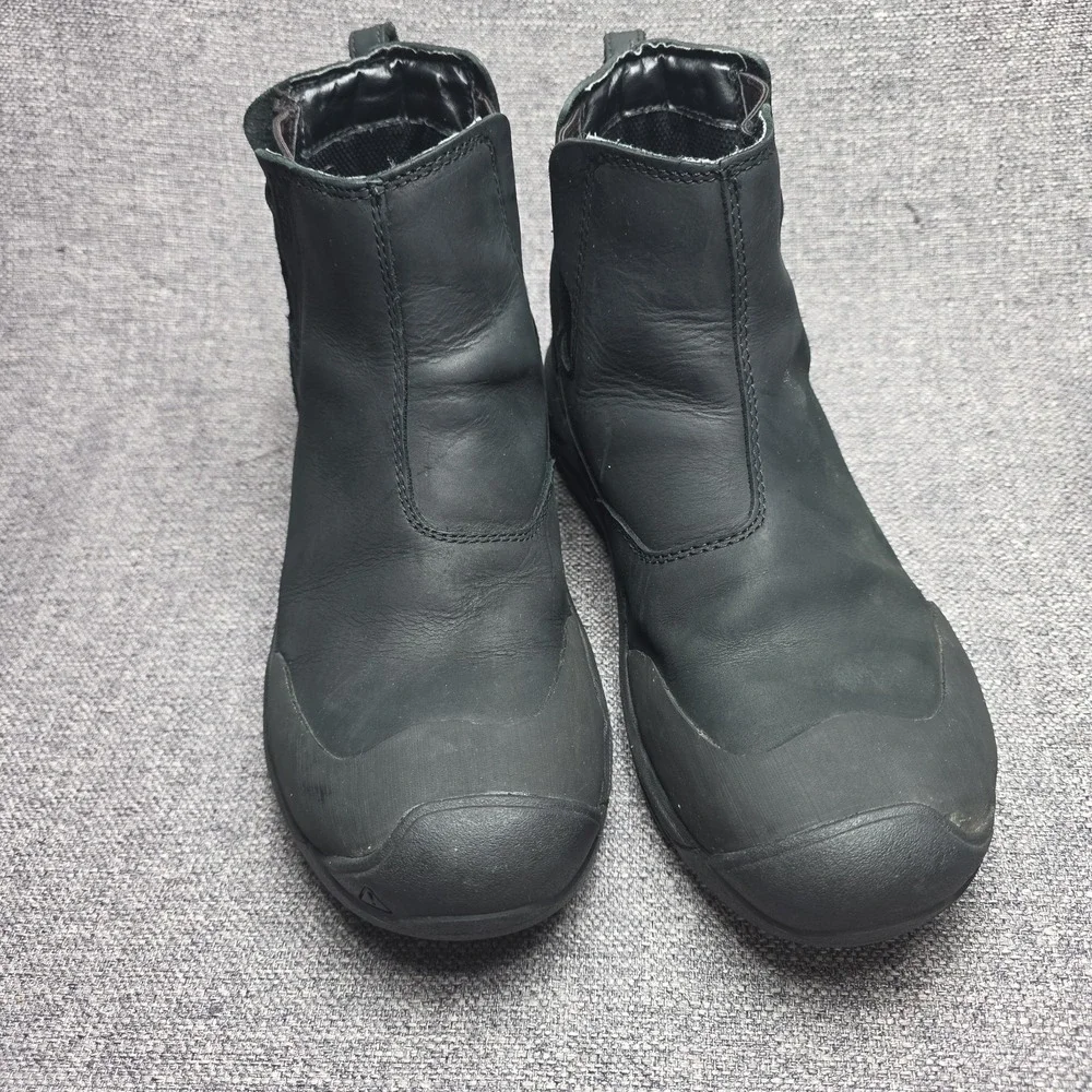 Keen Revel IV Chelsea Boots Men's Size 8 Black Leather Slip On Mid Top